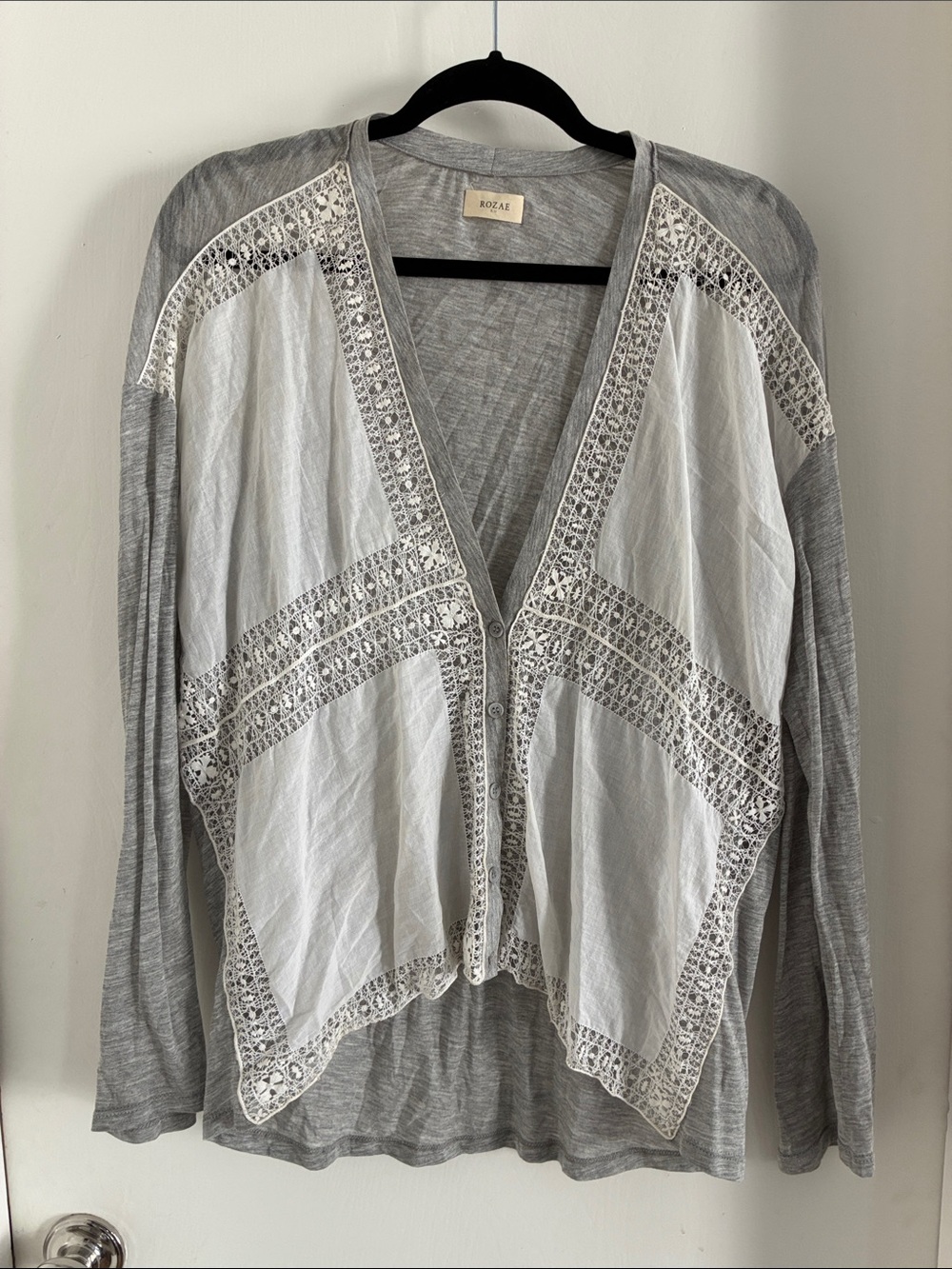 Rozae nichols Gray cardigan - Soft Everyday Top size small